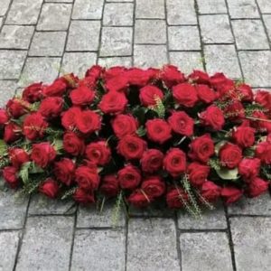 RED ROSES COFFIN SPRAY